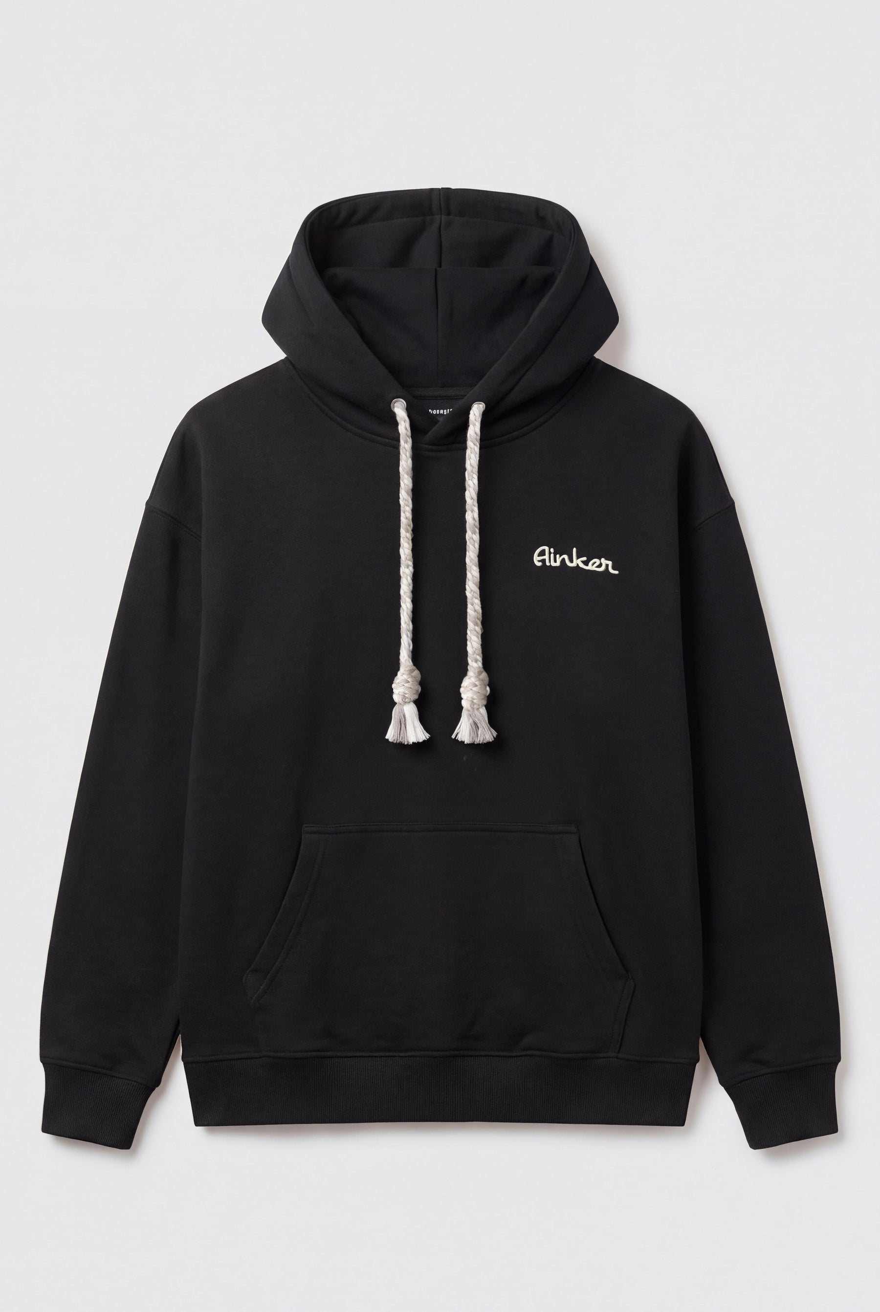 Ainker 1130 Black Knit Hoodie