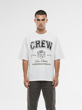 Crew Milano T-Shirt Logo Print - White
