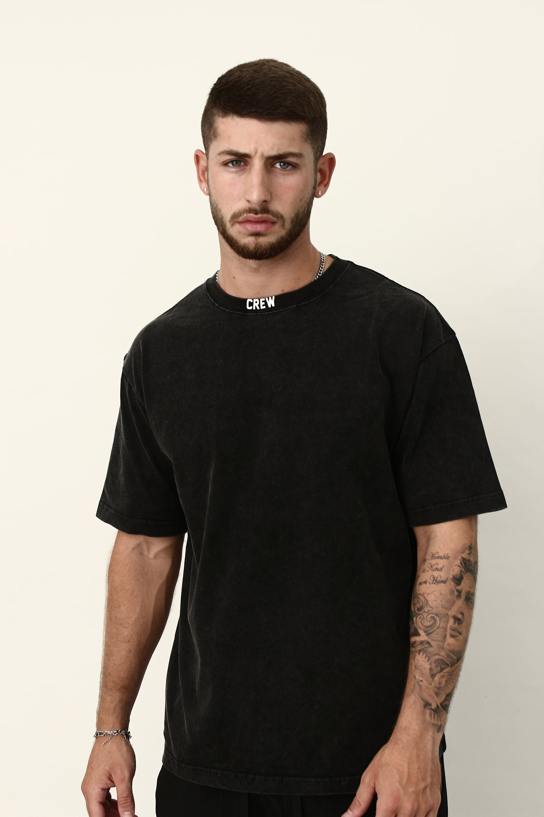 CREW Milano Neck Wash Oversized T-Shirt