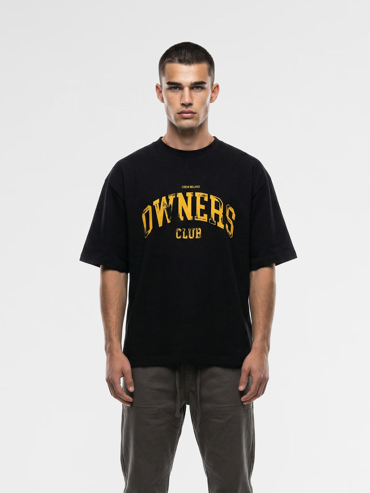 CREW Milano Oversized T-Shirt Logo Print