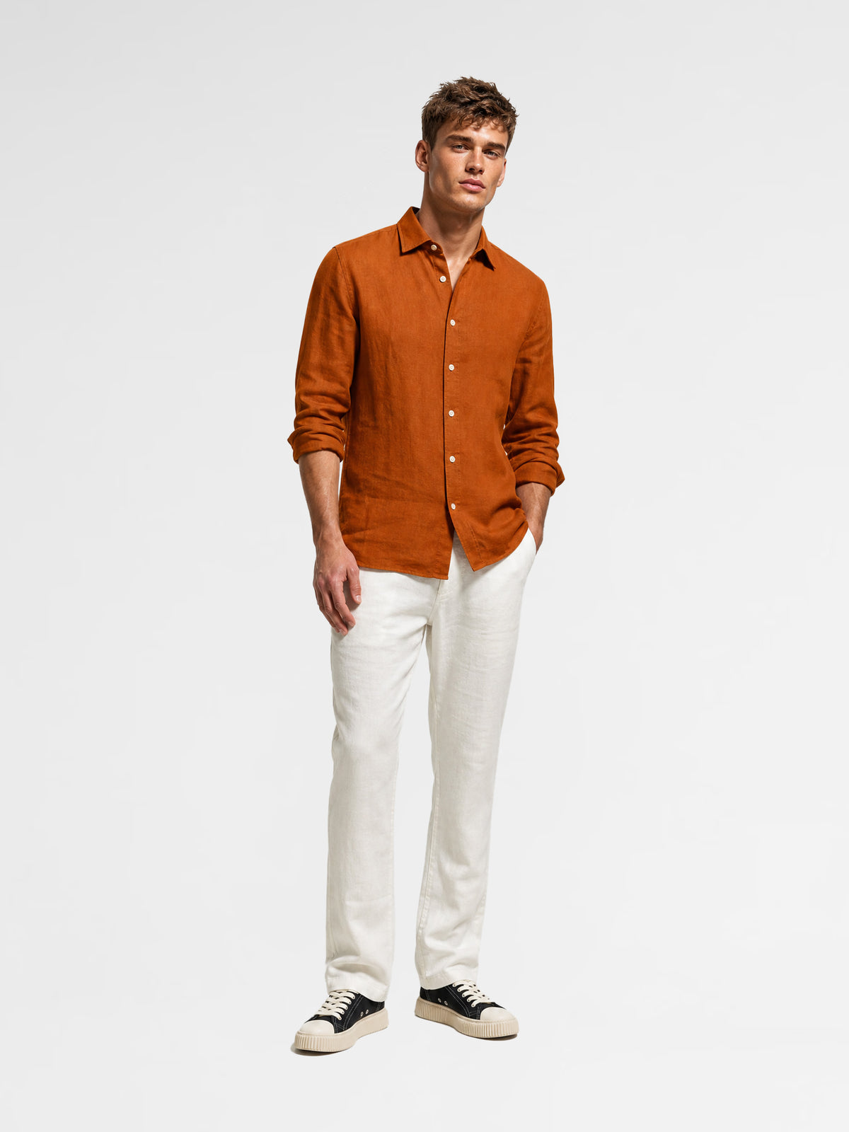 MAISON 9 PARIS Tile Linen Shirt