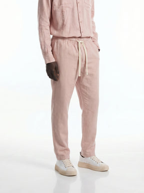 CREW Milano "Corfu" Linen Set Shirt/Pants Pink