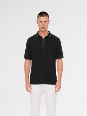 MAISON 9 PARIS Black Soft Cotton Polo T-Shirt