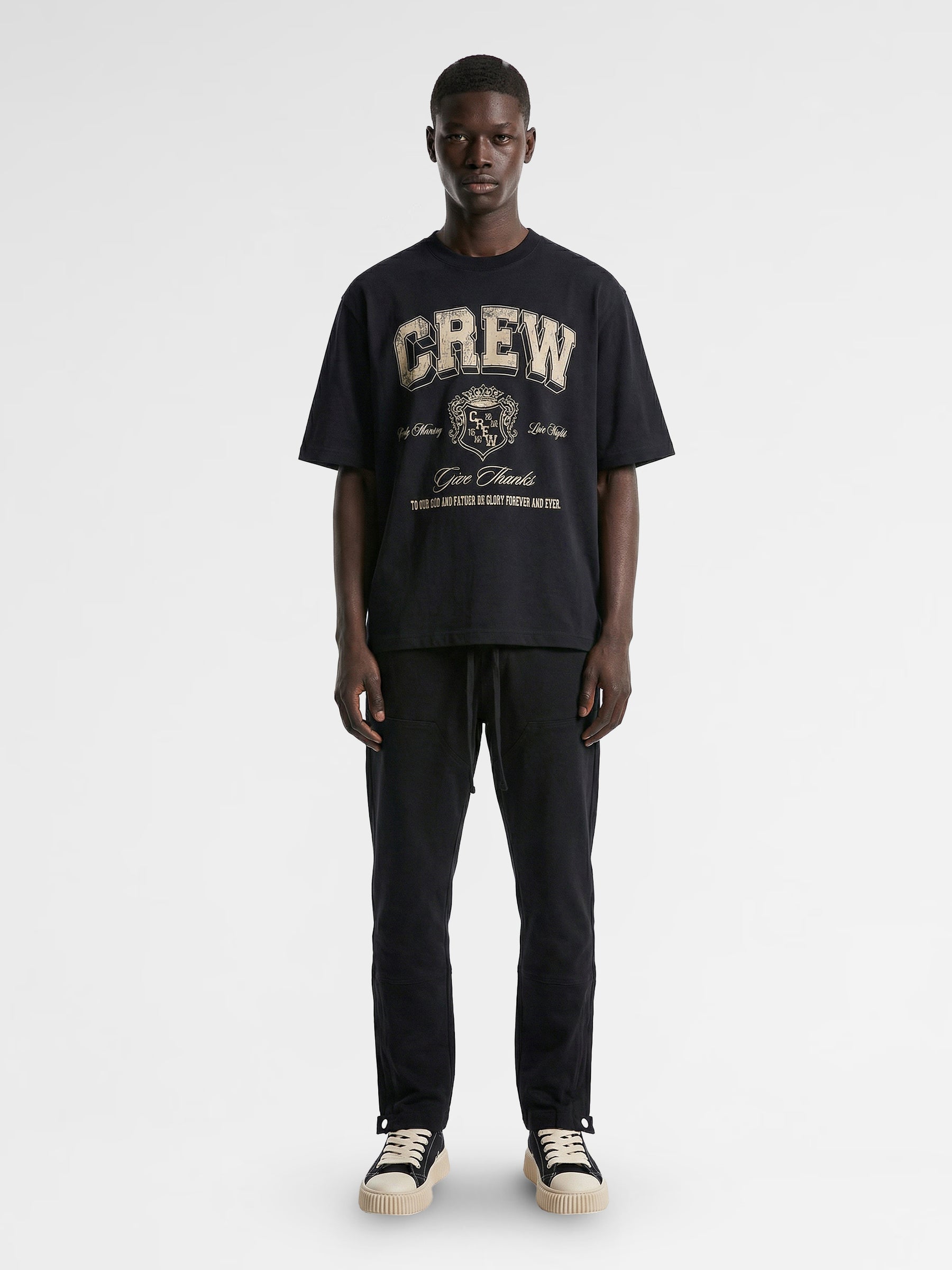 CREW Milano Oversized T-Shirt Logo Print