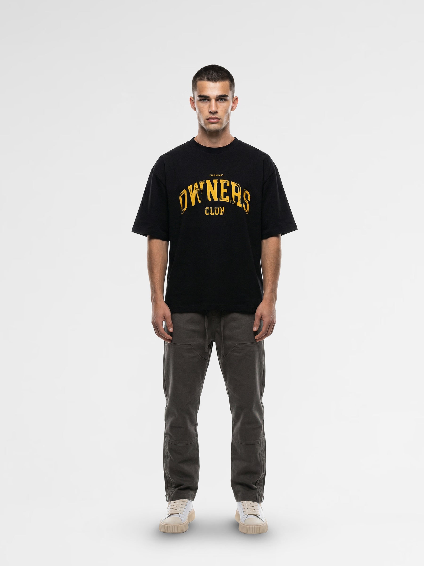 CREW Milano Oversized T-Shirt Logo Print