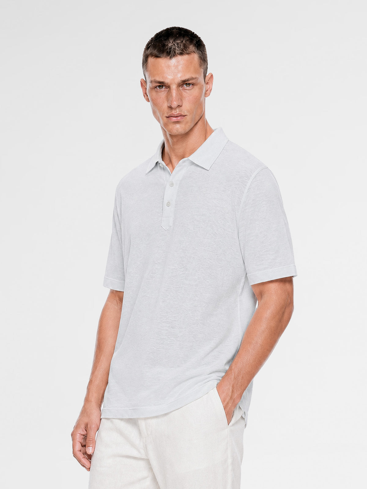 MAISON 9 PARIS Blue Soft Cotton Polo T-Shirt