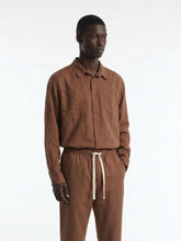 CREW Milano "Corfu" Linen Set Shirt/Pants Brown