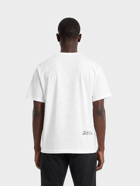 Crew Milano T-Shirt Logo Print CM-48 / WHITE