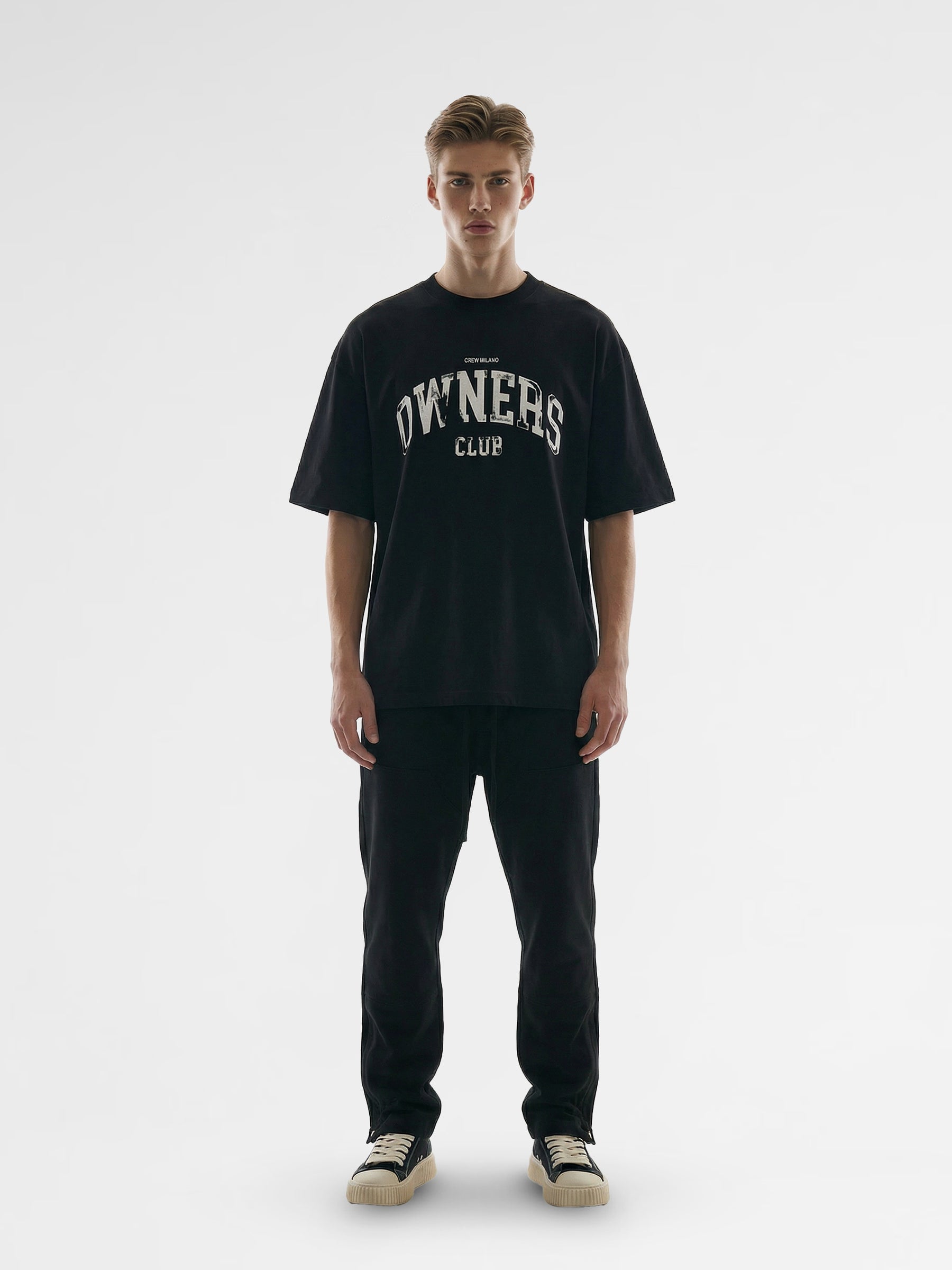 CREW Milano Oversized T-Shirt Logo Print