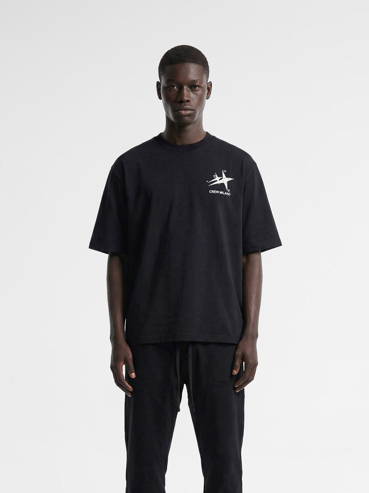 CREW Milano Oversized T-Shirt Logo Print
