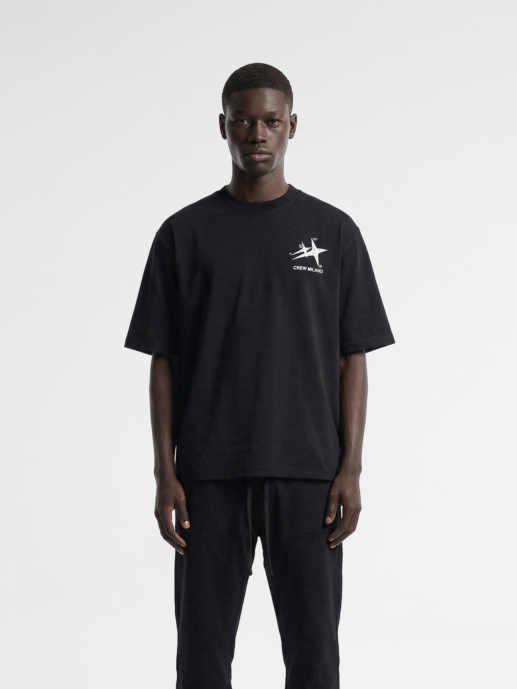 CREW Milano Oversized T-Shirt Logo Print