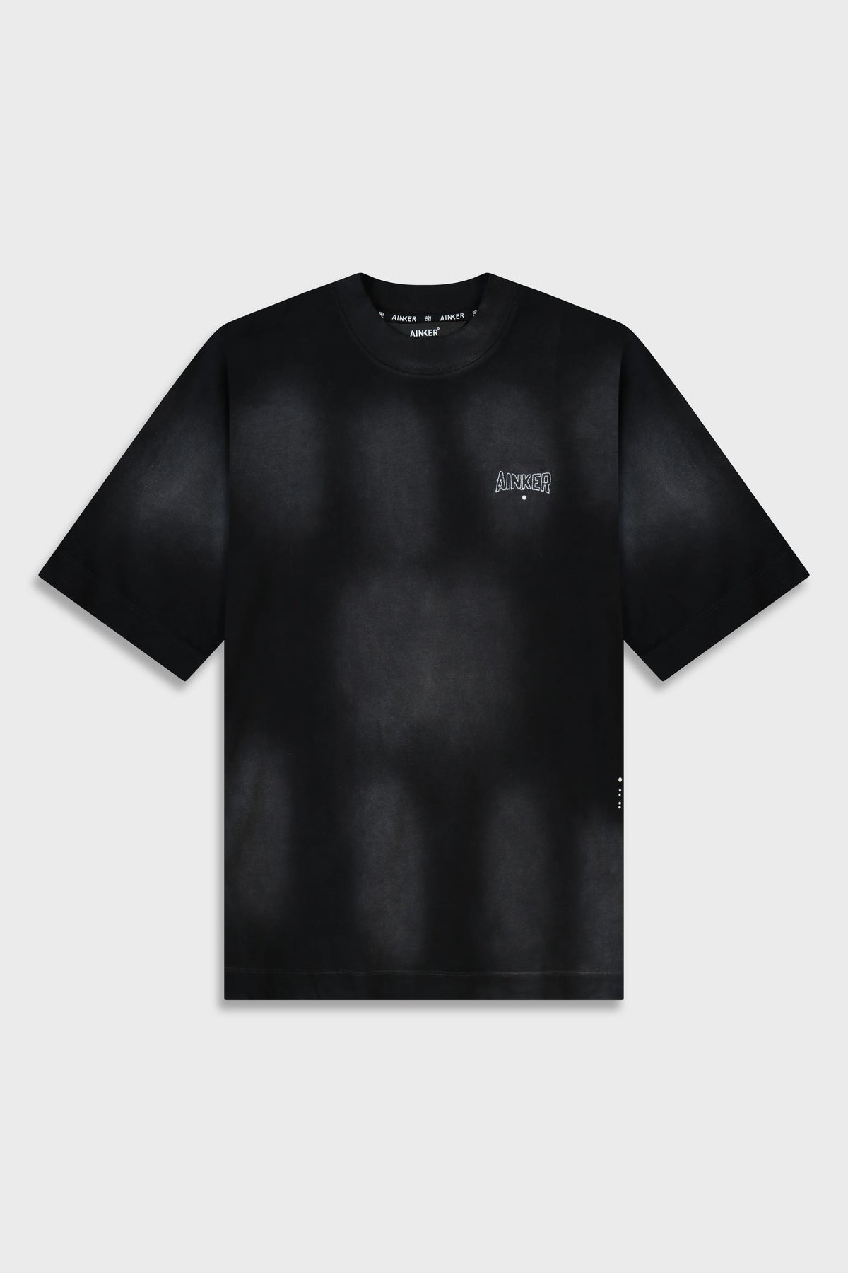 Ainker Cotton Wash 717 Black T-Shirt