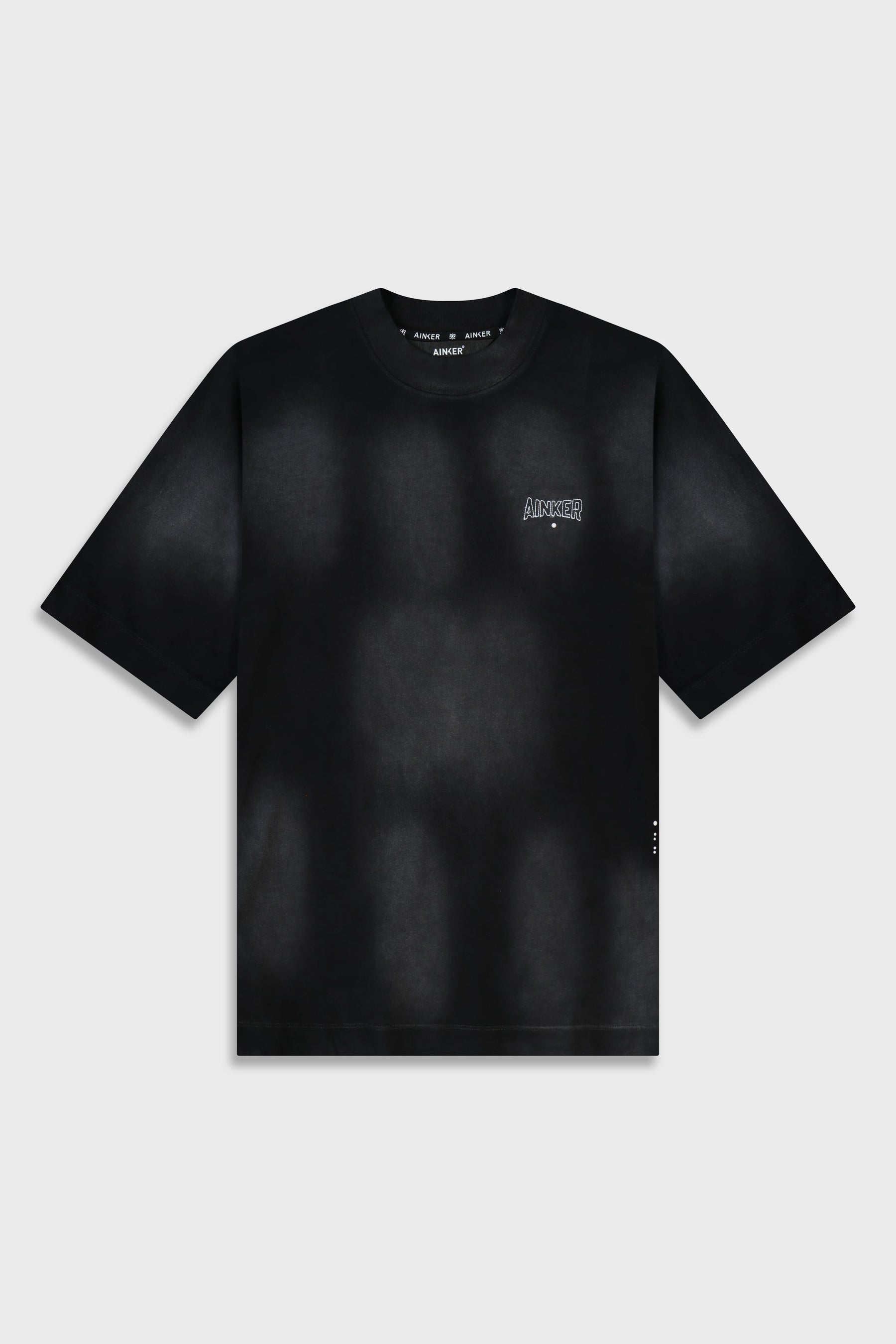 Ainker Cotton Wash 717 Black T-Shirt