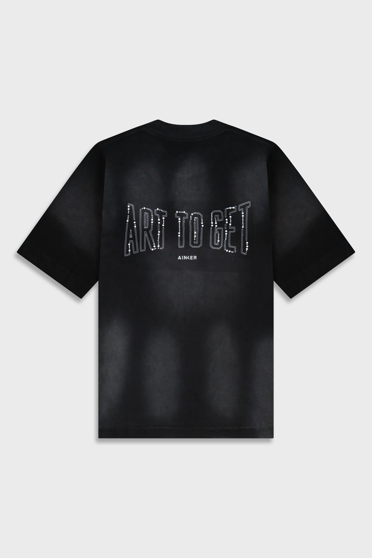 Ainker Cotton Wash 717 Black T-Shirt