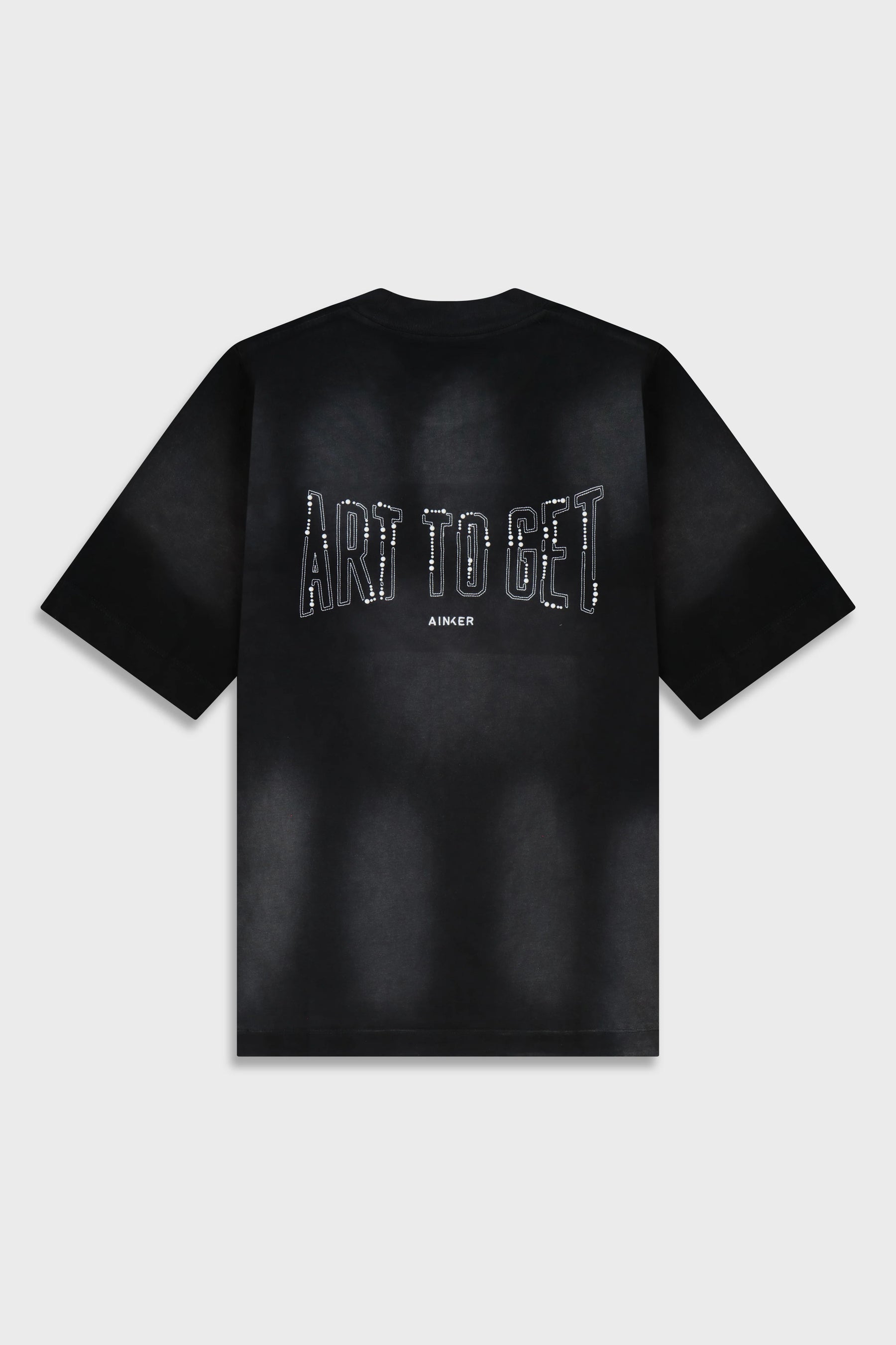 Ainker Cotton Wash 717 Black T-Shirt
