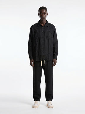 CREW Milano "Corfu" Linen Set Shirt/Pants Black
