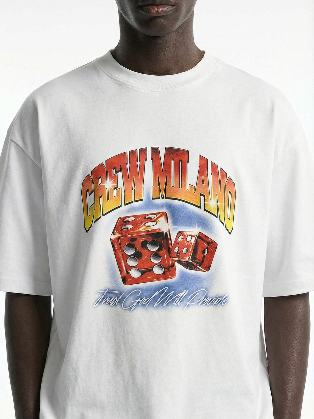 CREW Milano Oversized T-Shirt Logo Print