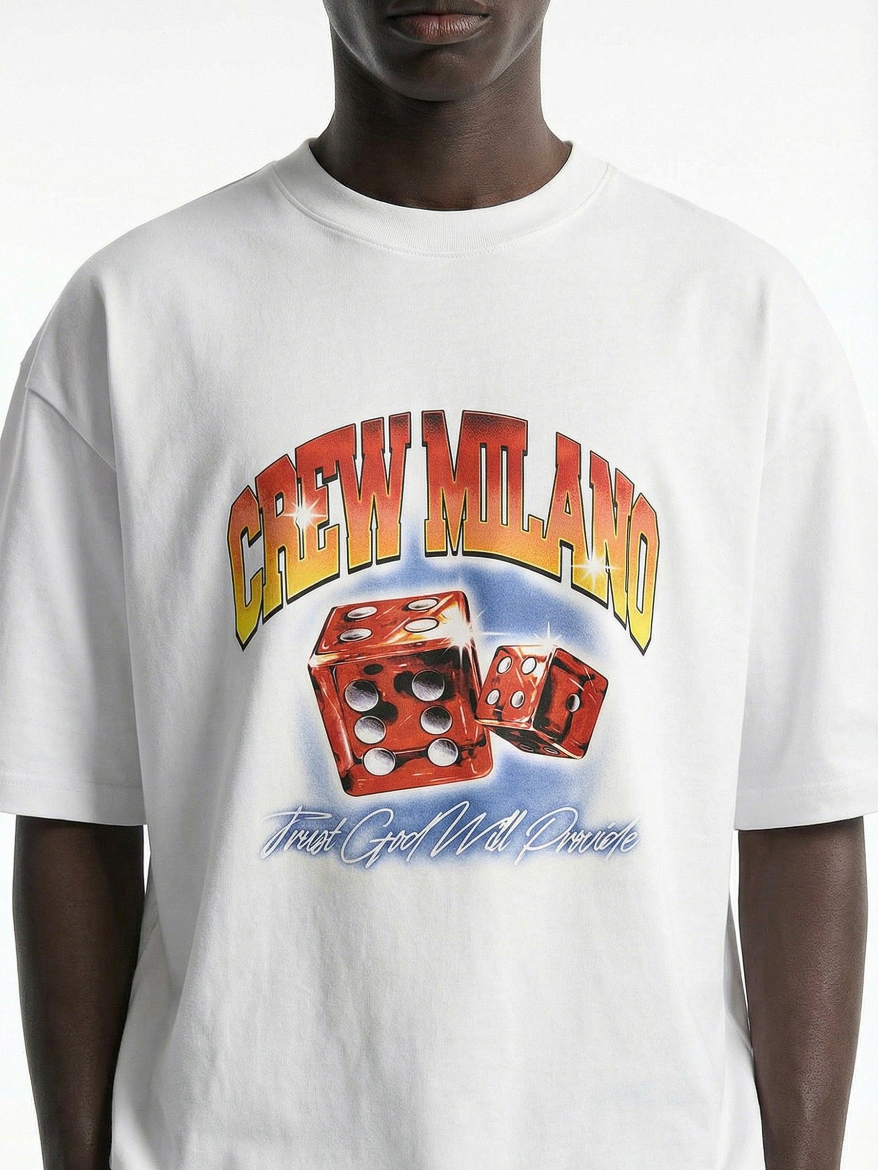 CREW Milano Oversized T-Shirt Logo Print