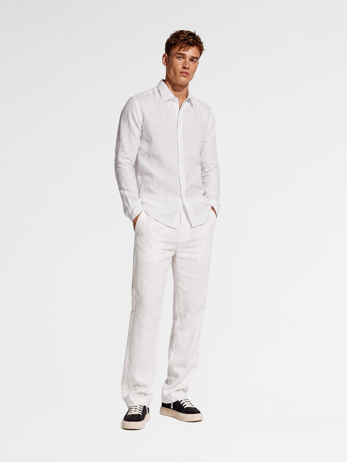MAISON 9 PARIS White Linen Shirt