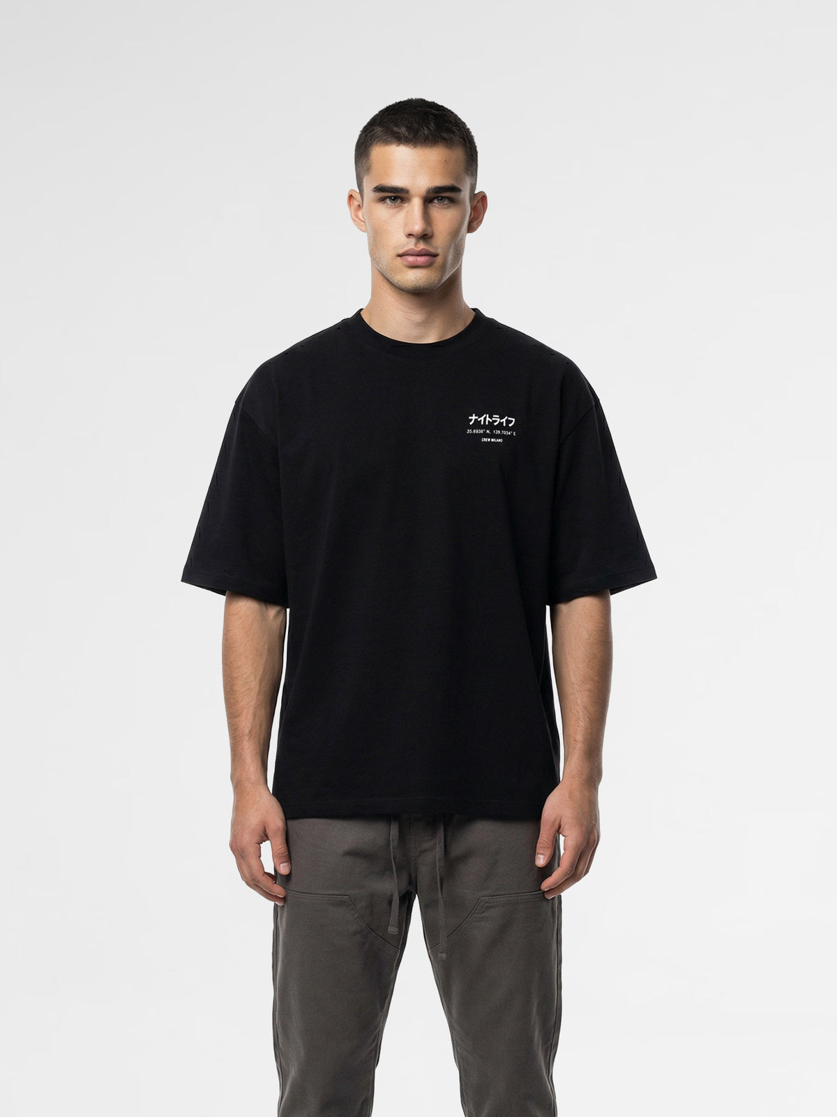 CREW Milano Oversized T-Shirt Logo Print