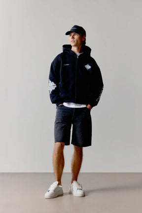 The Couture Club Motion Blurred Zip Through Hoodie