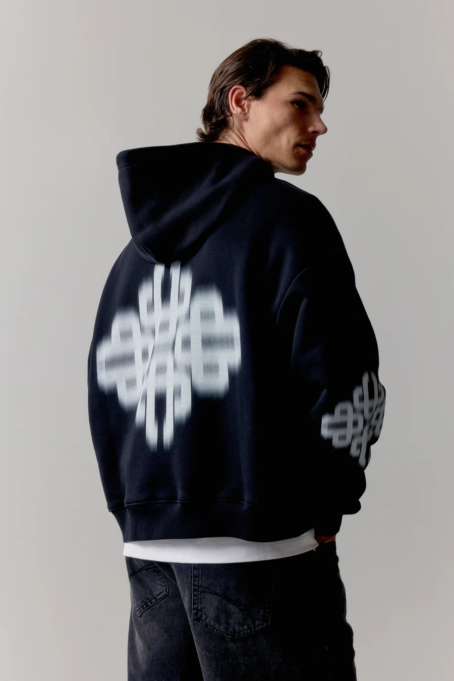 The Couture Club Motion Blurred Zip Through Hoodie