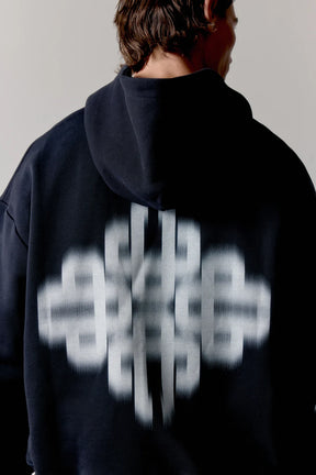 The Couture Club Motion Blurred Zip Through Hoodie