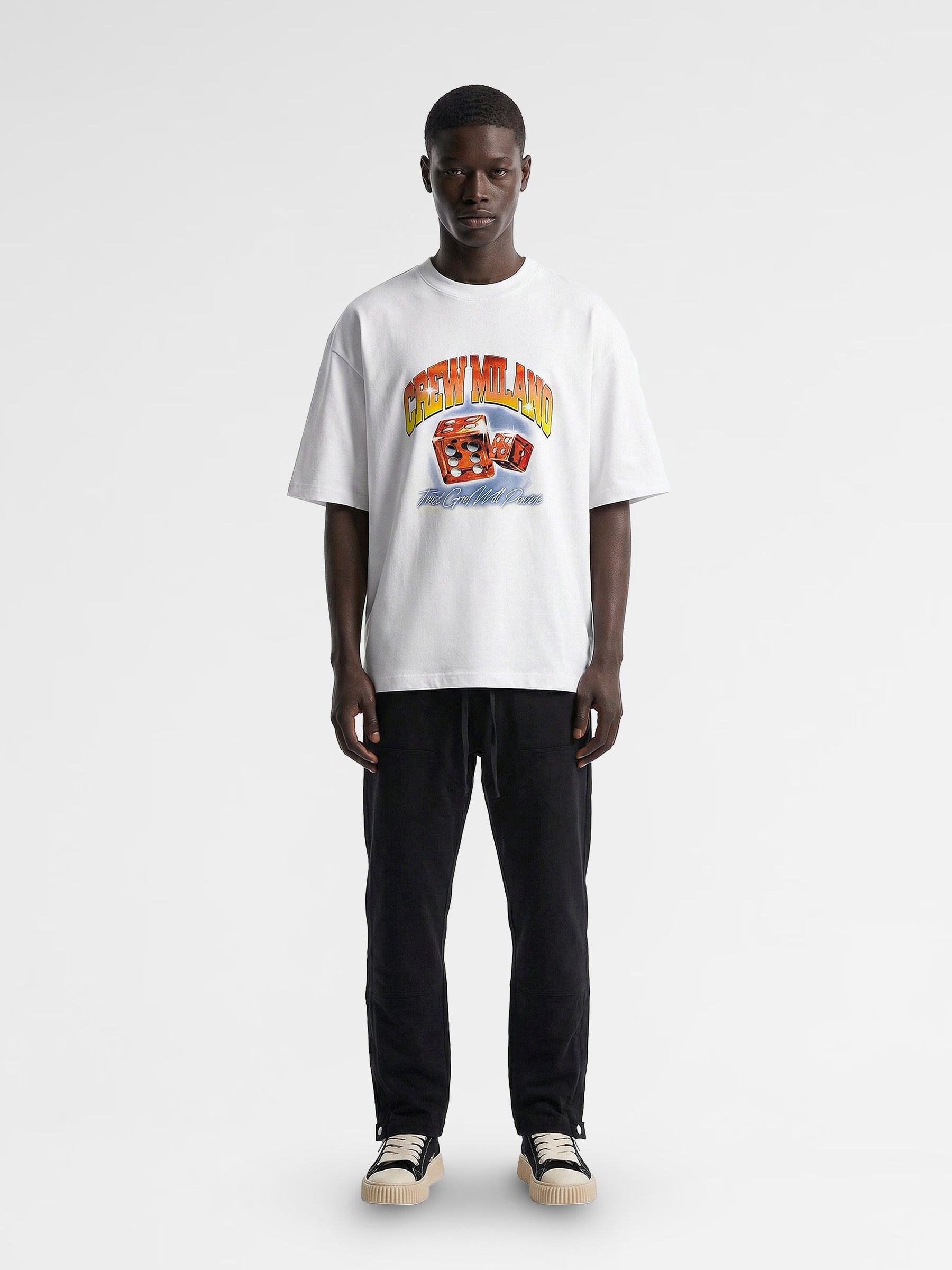 CREW Milano Oversized T-Shirt Logo Print