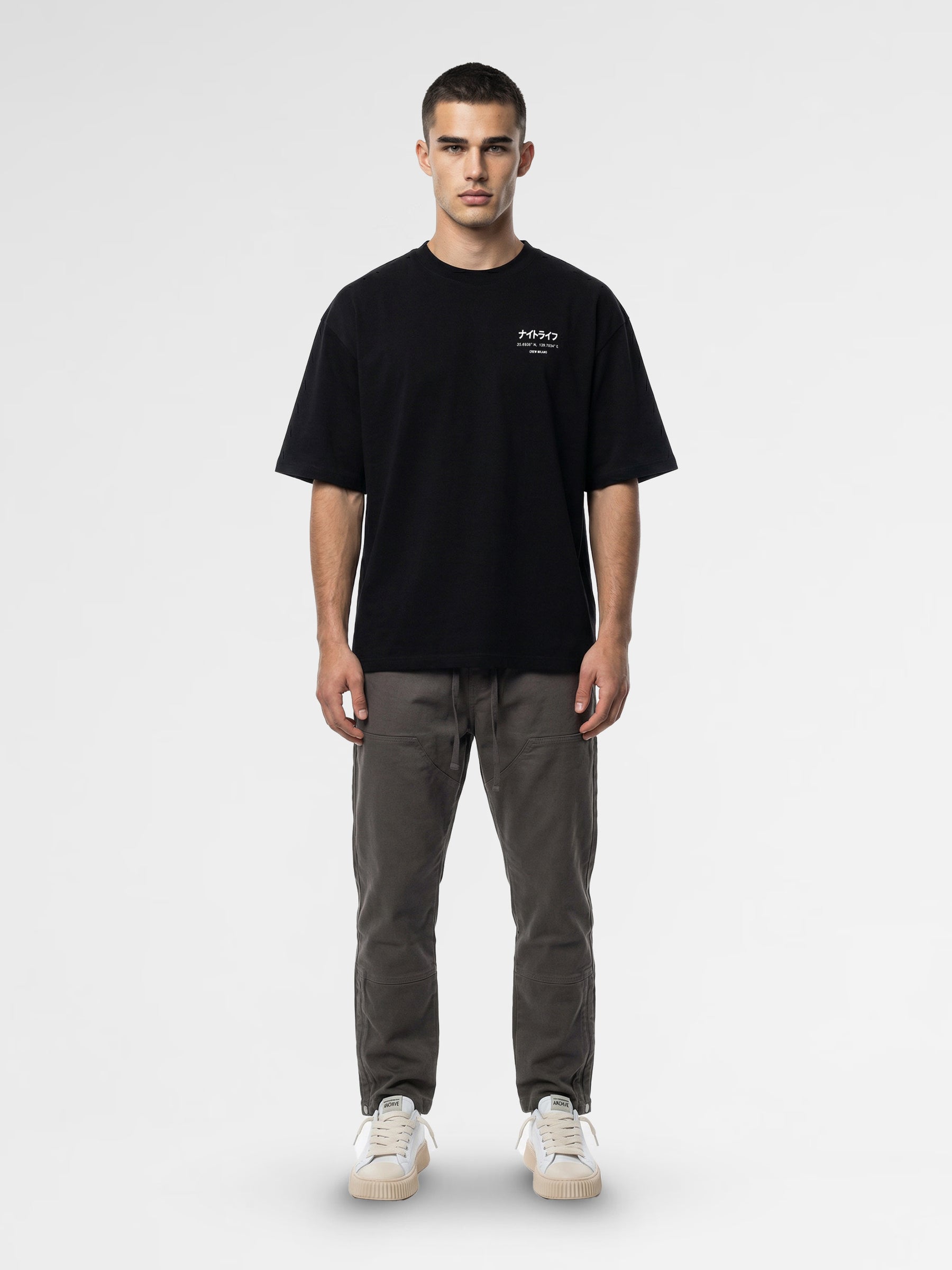 CREW Milano Oversized T-Shirt Logo Print