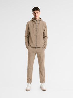 MAISON 9 PARIS Beige Zipper Nylon Windbreaker Jacket