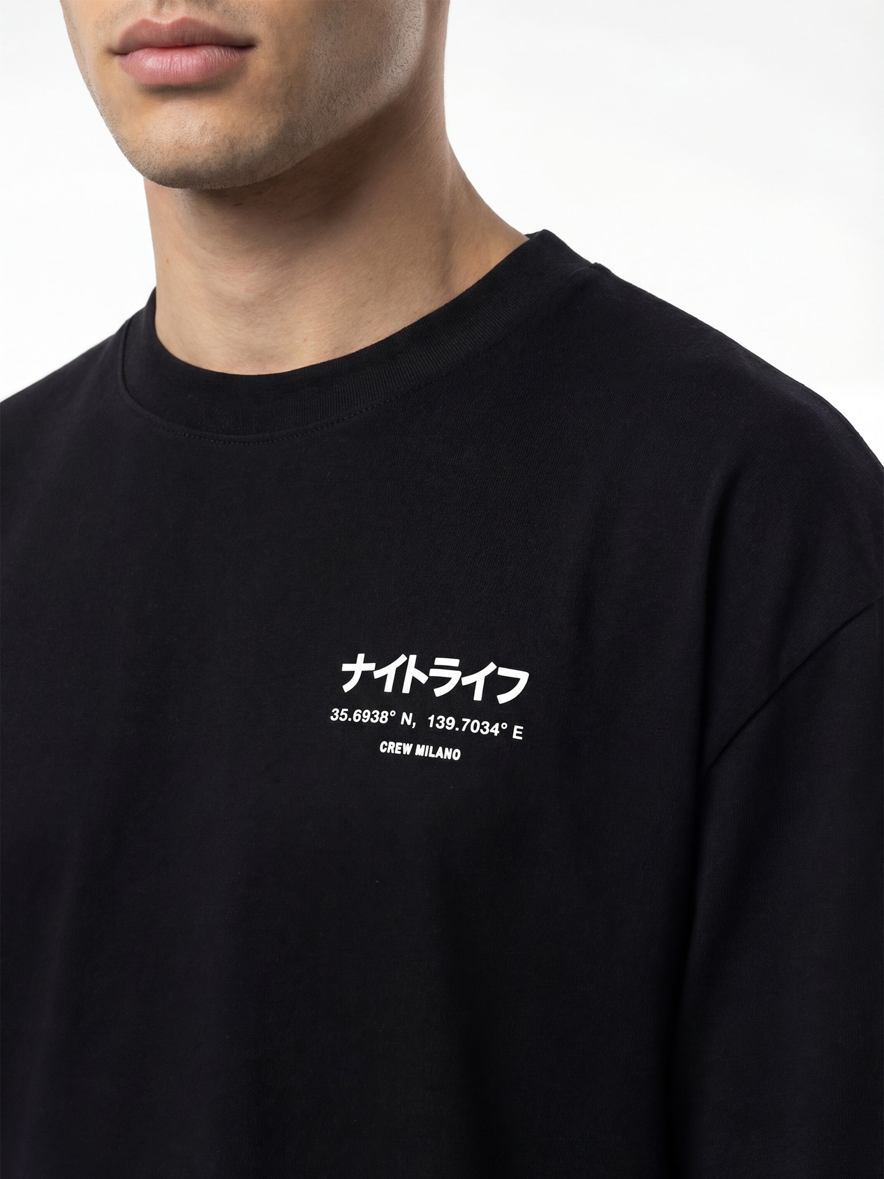 CREW Milano Oversized T-Shirt Logo Print