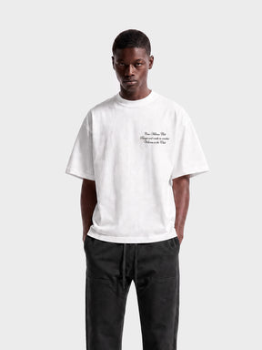 Crew Milano T-Shirt Logo Print CM-39 / WHITE