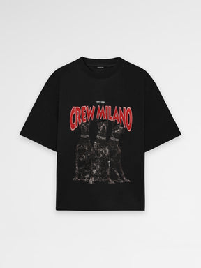 CREW Milano Oversized T-Shirt Logo Print