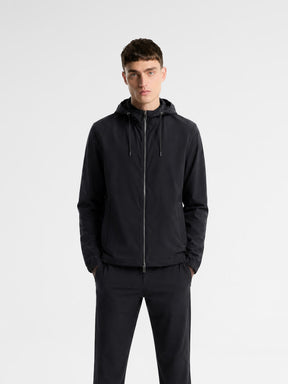 MAISON 9 PARIS Black Zipper Nylon Windbreaker Jacket