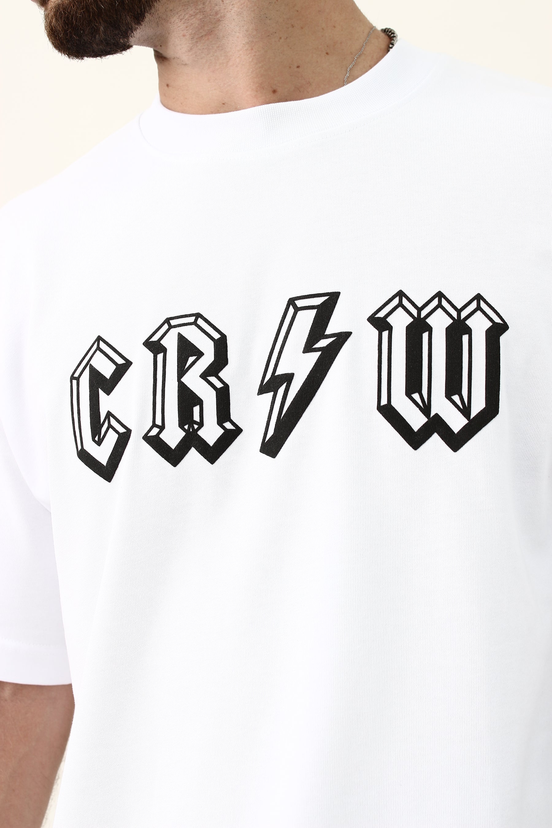 CREW Milano Rock Print Oversized T-Shirt