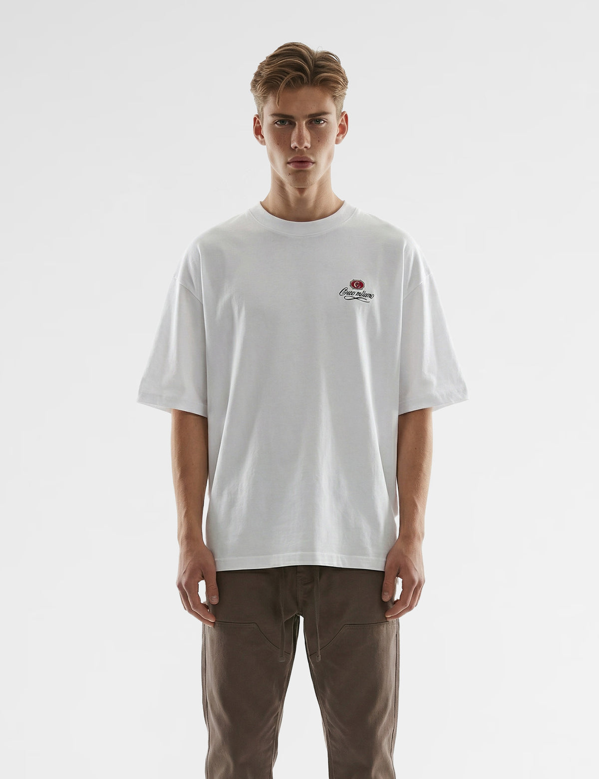 CREW Milano Oversized T-Shirt Logo Print