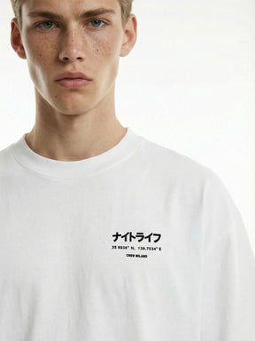 CREW Milano Oversized T-Shirt Logo Print