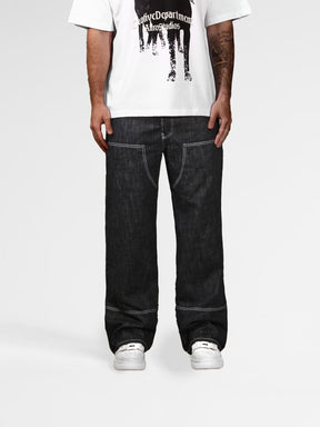 BLACK Wide-Leg Jeans Pants