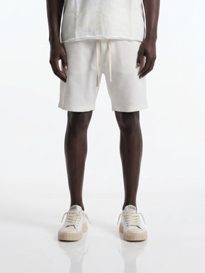 CREW Milano Waffle Shorts White