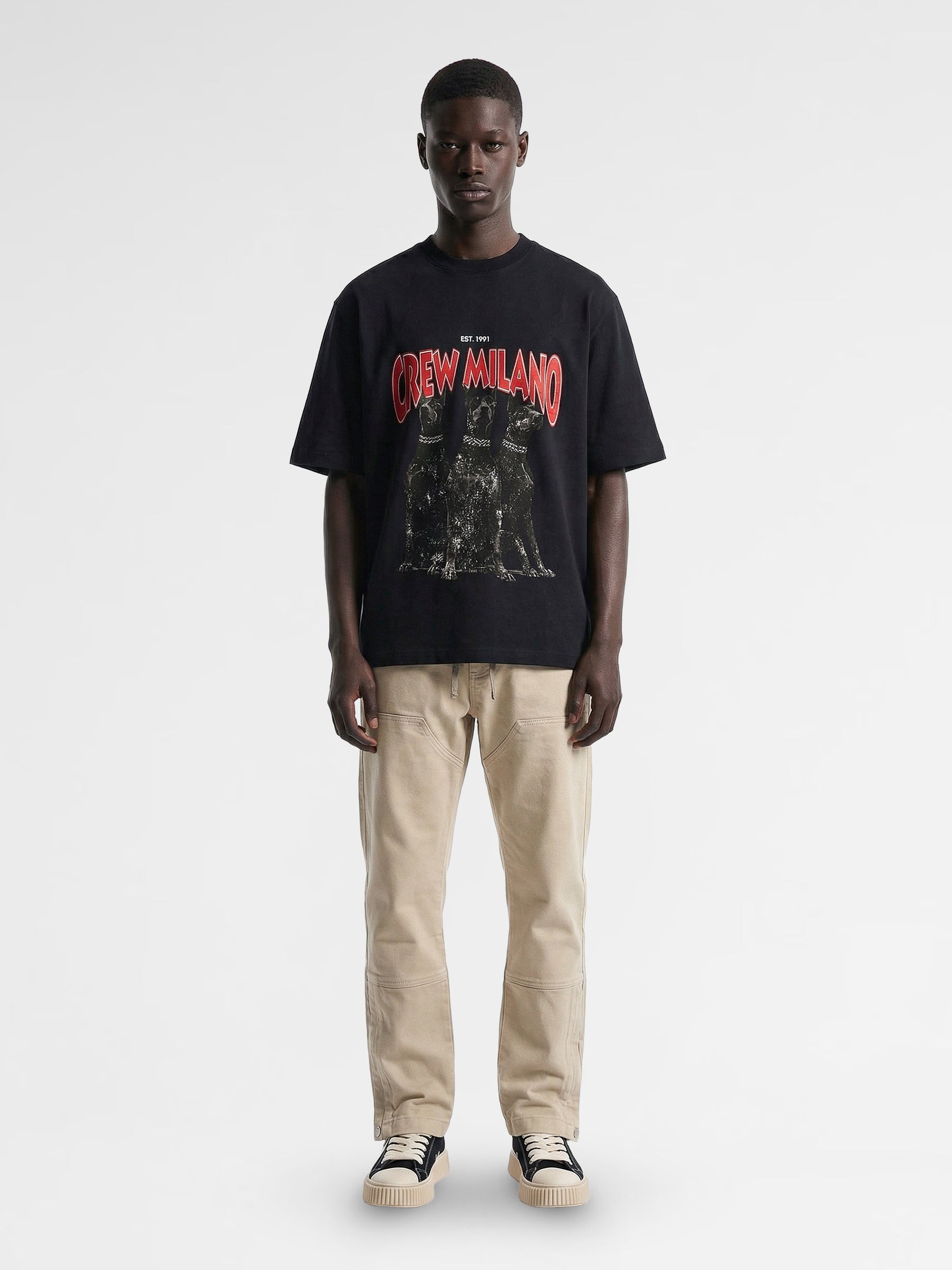 CREW Milano Oversized T-Shirt Logo Print