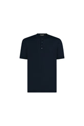 Dolce & Gabbana t-shirt Button Placket blue navy