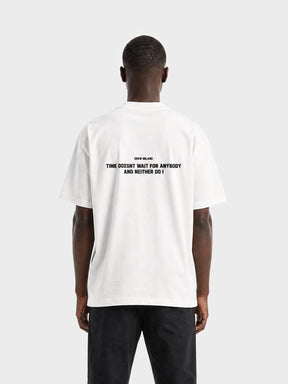 Crew Milano T-Shirt Logo Print CM-46 / WHITE
