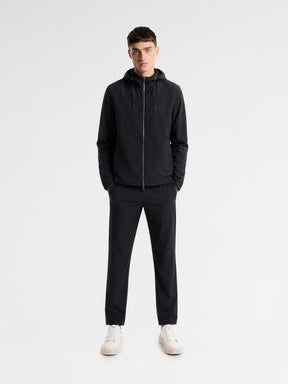 MAISON 9 PARIS Black Zipper Nylon Windbreaker Jacket