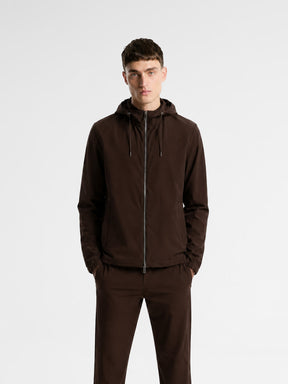 MAISON 9 PARIS Brown Zipper Nylon Windbreaker Jacket