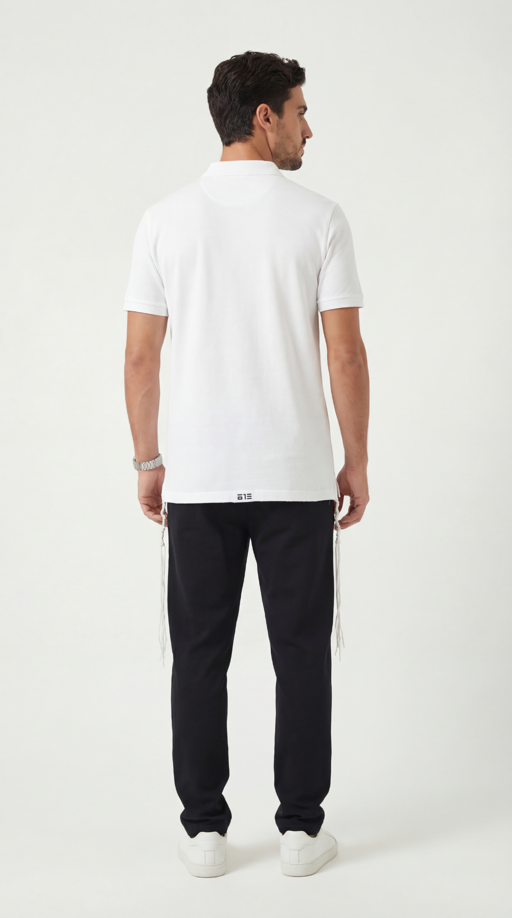 613 - Oversized Polo T-Shirt with Tzitzit