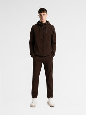 MAISON 9 PARIS Brown Zipper Nylon Windbreaker Jacket