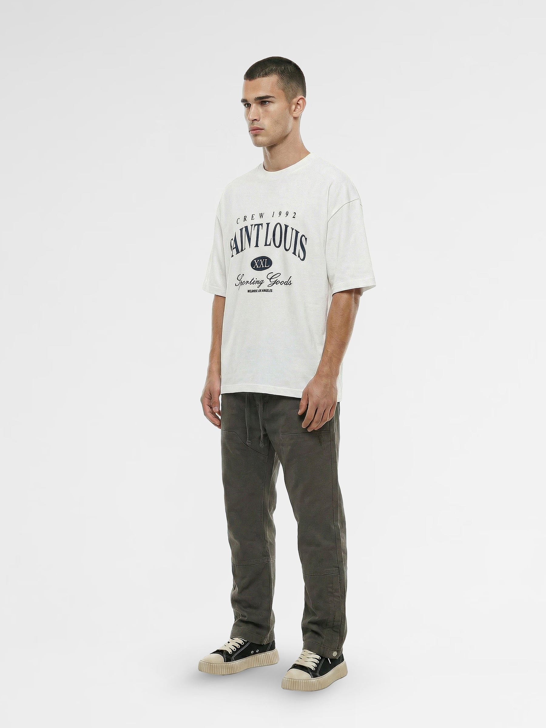 Crew Milano T-Shirt Logo Print - White