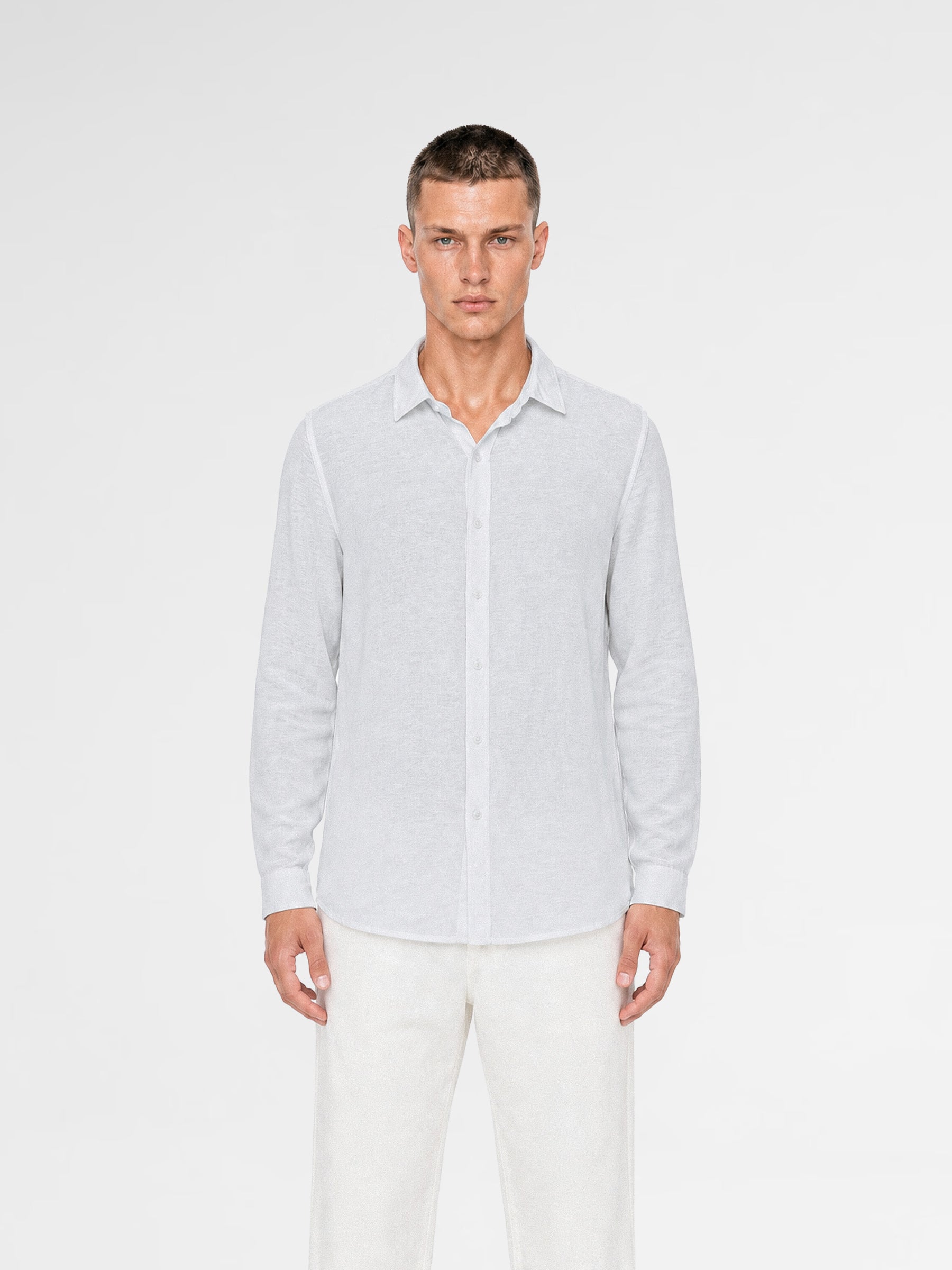 MAISON 9 PARIS Blue Soft Cotton Shirt