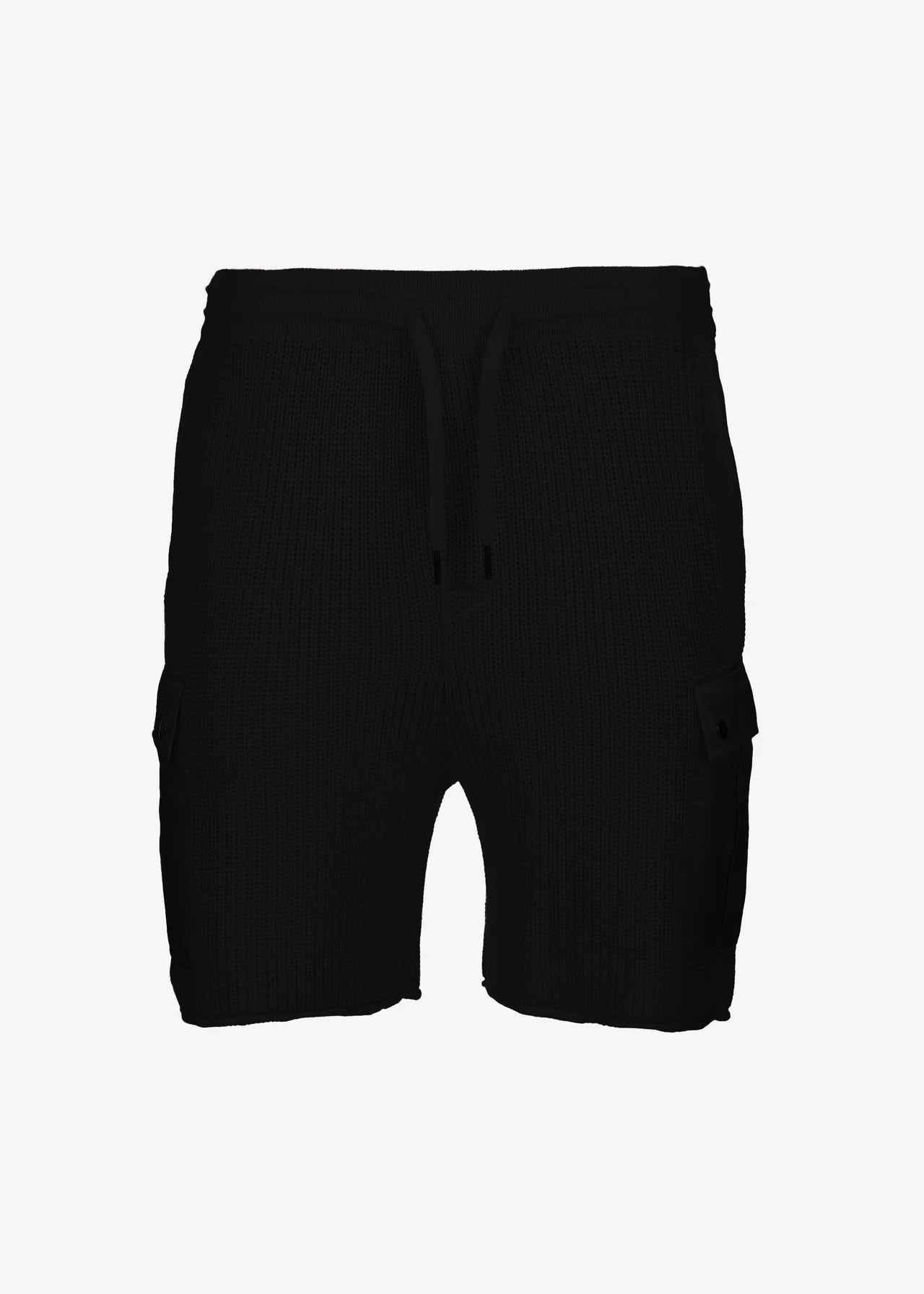 CREW Milano Knitted short cargo pants Black