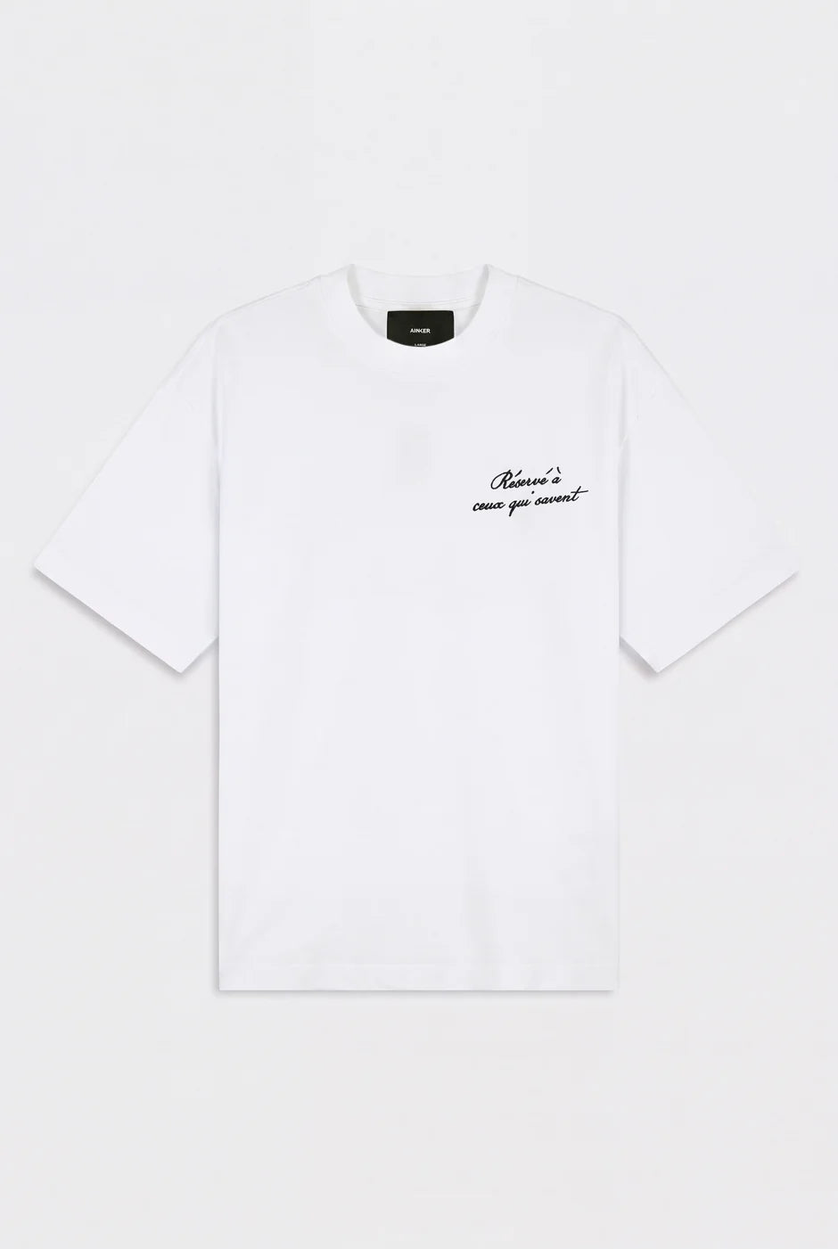 Ainker Cotton 1111 White T-Shirt